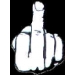 THE FINGER THE BIRD DRIVERS SALUTE YOUR IQ ETC ETC PIN
